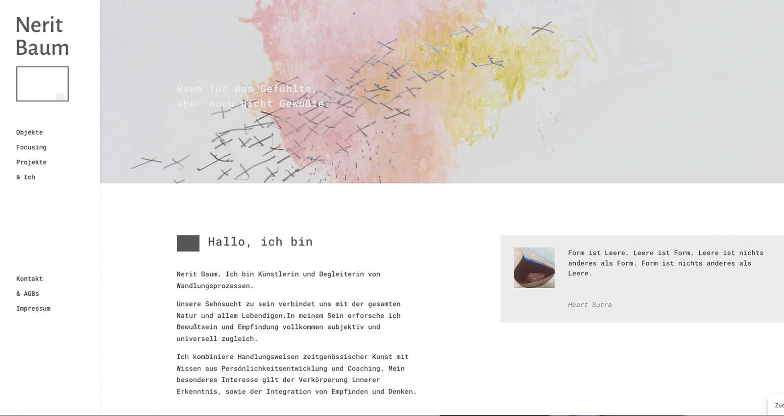 Ansicht website von Ireen Alshut gestaltet